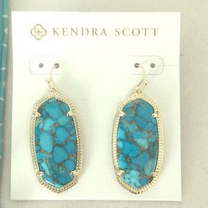 Kendra Elle earrings in Turquoise and Gold